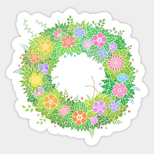 "ㅇ" Floral Letter Hangeul Sticker